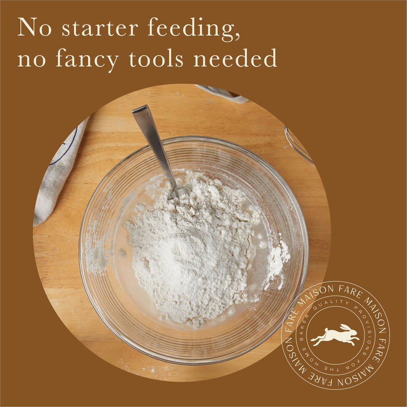 Sourdough Breadmaking Kit - Fast-Activating Starter, Artisan Flour Mix, Guided Experience - Whole Wheat Blend